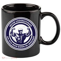 Never Underestimate An Old Man Born In January 11oz C Handle Ceramic Mug
