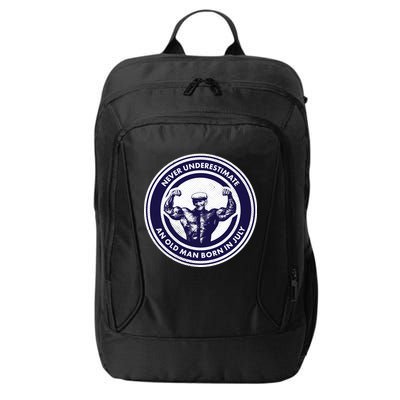 Never Underestimate An Old Man Born In July City Backpack