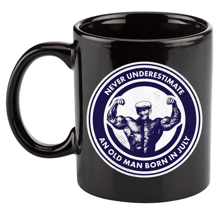 Never Underestimate An Old Man Born In July 11oz C Handle Ceramic Mug