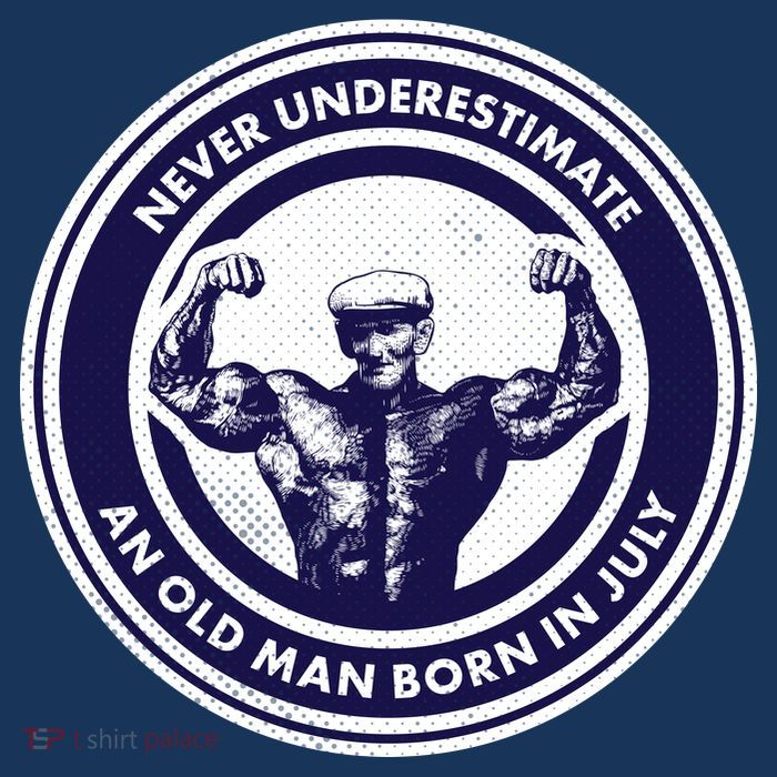 Never Underestimate An Old Man Born In July Performance Shirt
