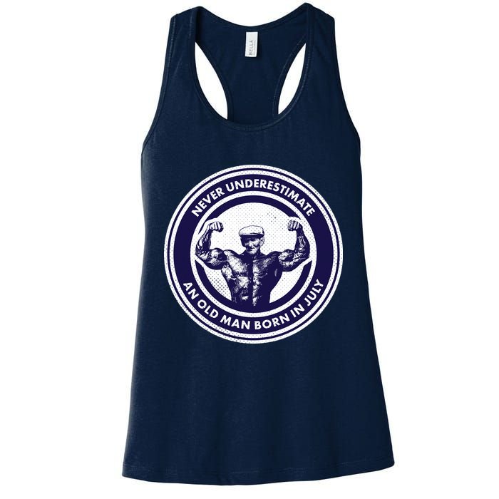 Never Underestimate An Old Man Born In July Womens Tank Top