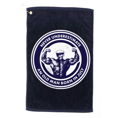Never Underestimate An Old Man Born In July Golf Towel