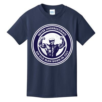 Never Underestimate An Old Man Born In July Kids T-Shirt