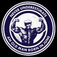 Never Underestimate An Old Man Born In June 7-Panel Snapback Hat