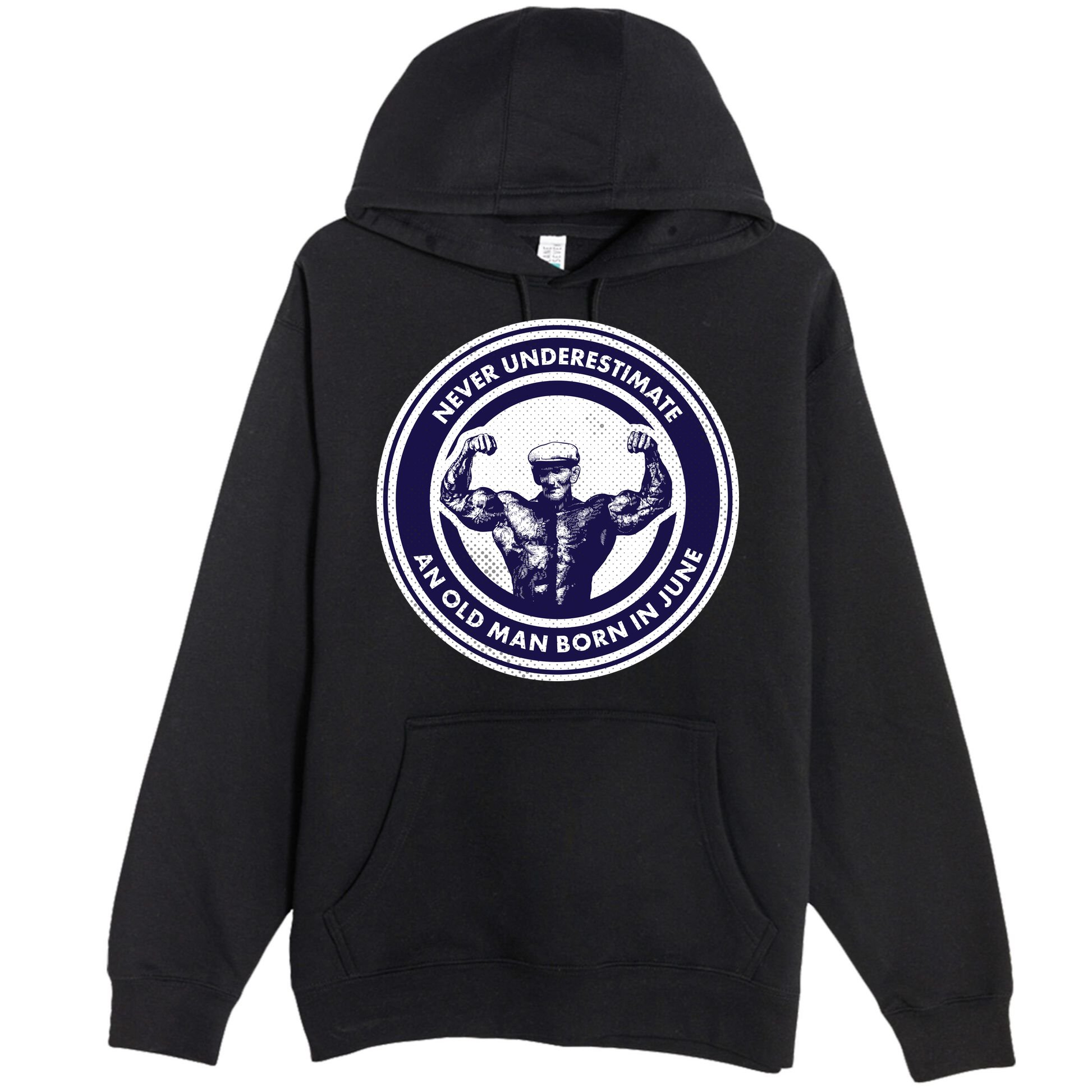 Never Underestimate An Old Man Born In June Premium Pullover Hoodie
