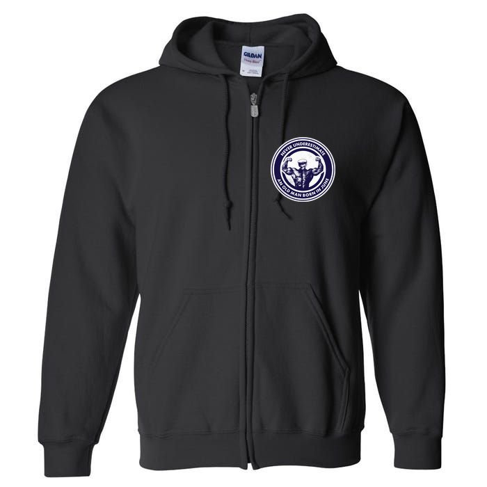 Never Underestimate An Old Man Born In June Full Zip Hoodie