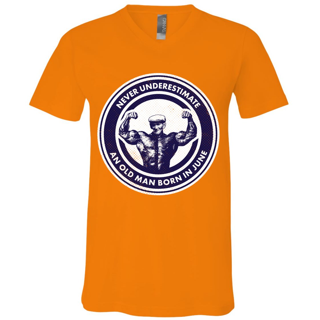 Never Underestimate An Old Man Born In June V-Neck T-Shirt