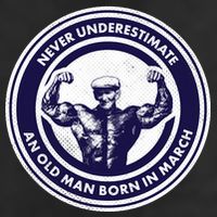 Never Underestimate An Old Man Born In March Cool Comfort Performance Bucket Hat