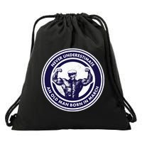 Never Underestimate An Old Man Born In March Drawstring Bag