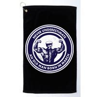 Never Underestimate An Old Man Born In March Golf Towel