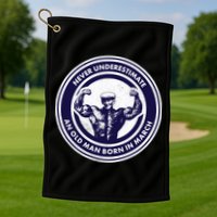 Never Underestimate An Old Man Born In March Golf Towel