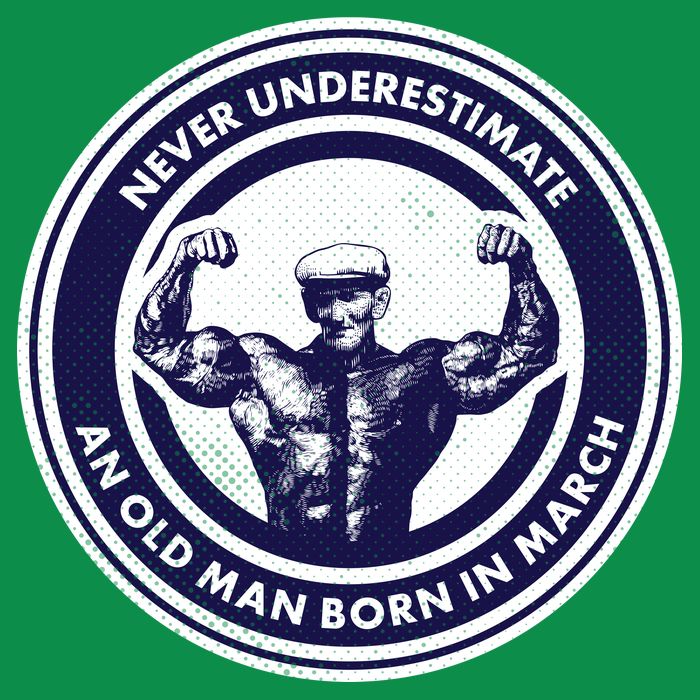 Never Underestimate An Old Man Born In March Toddler T-Shirt