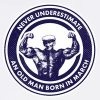 Never Underestimate An Old Man Born In March Garment-Dyed Sweatshirt