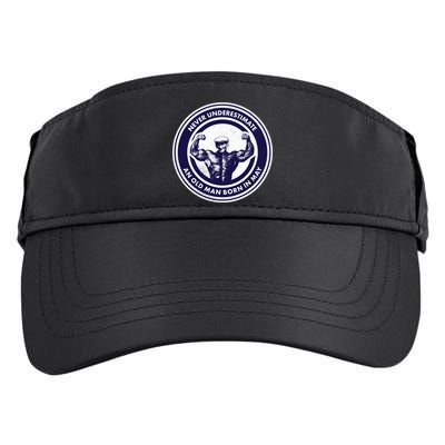 Never Underestimate An Old Man Born In May Adult Drive Performance Visor