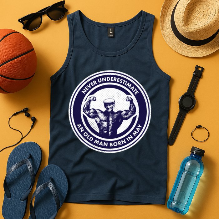 Never Underestimate An Old Man Born In May Tank Top