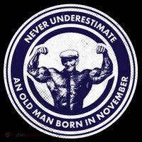 Never Underestimate An Old Man Born In November  Tall T-Shirt
