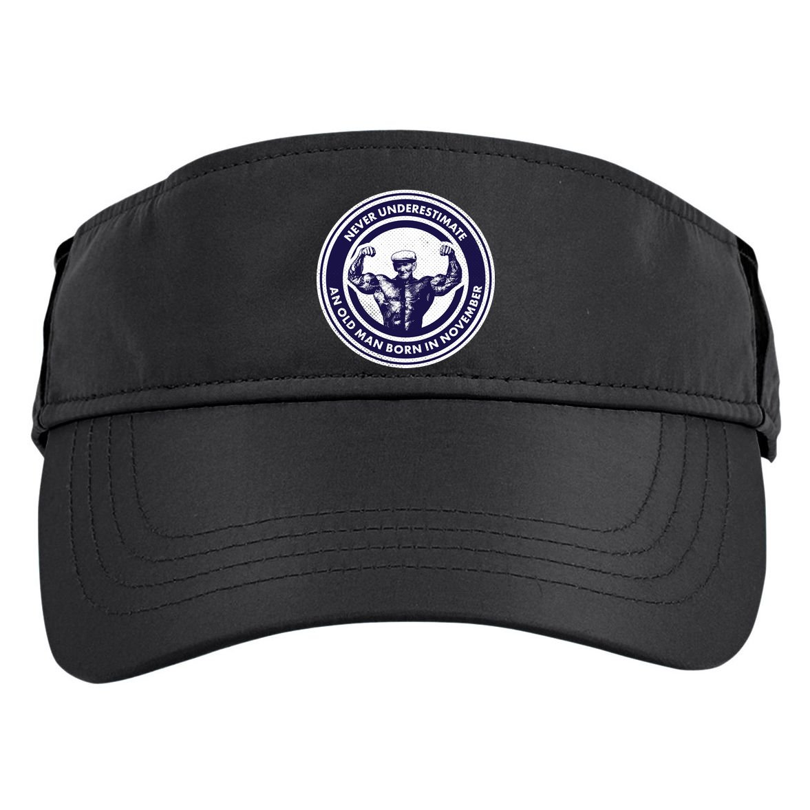 Never Underestimate An Old Man Born In November  Adult Drive Performance Visor