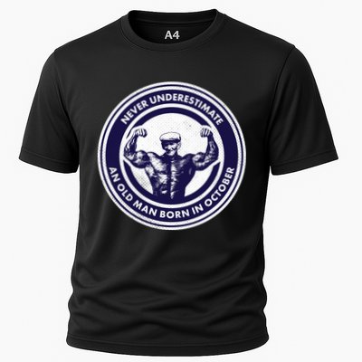 Never Underestimate An Old Man Born In October Performance Shirt