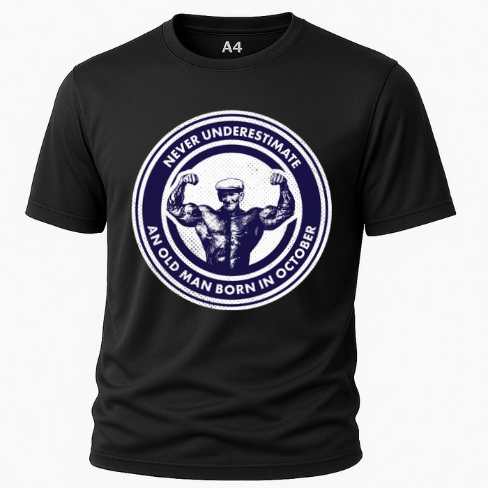 Never Underestimate An Old Man Born In October Performance Shirt