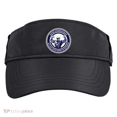 Never Underestimate An Old Man Born In October Adult Drive Performance Visor