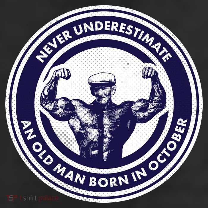 Never Underestimate An Old Man Born In October 11oz C Handle Ceramic Mug