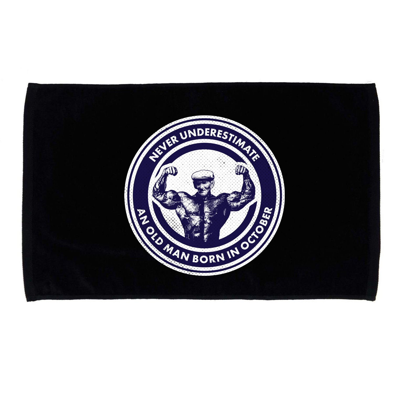 Never Underestimate An Old Man Born In October Microfiber Hand Towel
