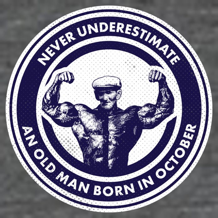 Never Underestimate An Old Man Born In October Long Sleeve Shirt