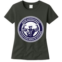 Never Underestimate An Old Man Born In October Womens T-Shirt