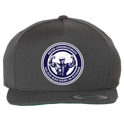 Never Underestimate An Old Man Born In October Wool Snapback Cap