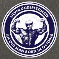 Never Underestimate An Old Man Born In October Cotton Canvas Backpack