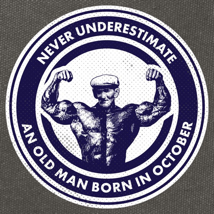 Never Underestimate An Old Man Born In October Cotton Canvas Backpack