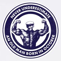 Never Underestimate An Old Man Born In October Garment-Dyed Sweatshirt