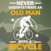 Never Underestimate An Old Man With A Bicycle Legacy Tie Dye Trucker Hat