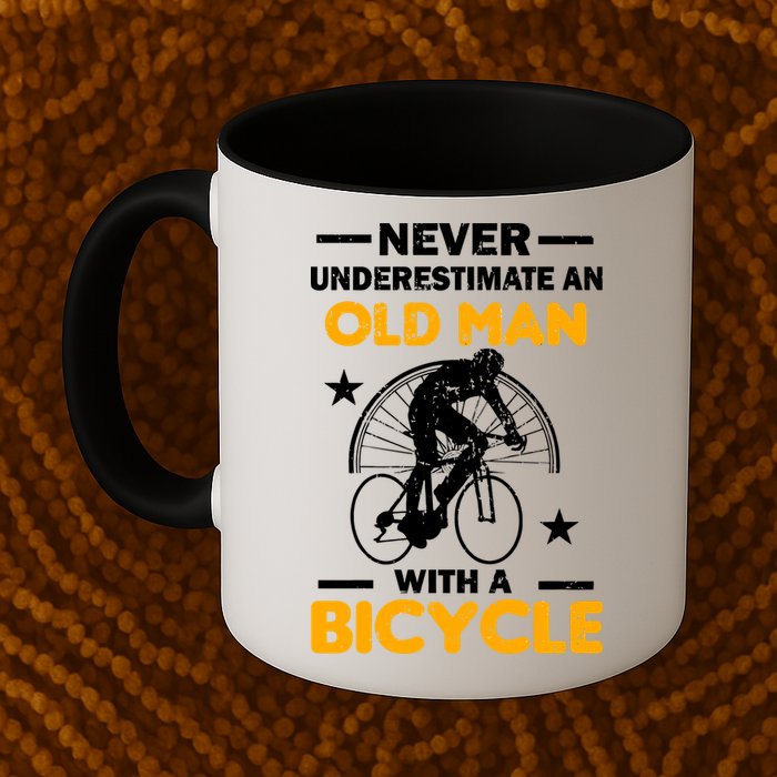 Never Underestimate An Old Man With A Bicycle Mug