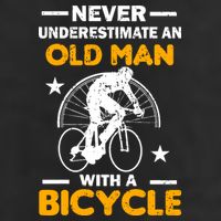 Never Underestimate An Old Man With A Bicycle Crop Fleece Hoodie