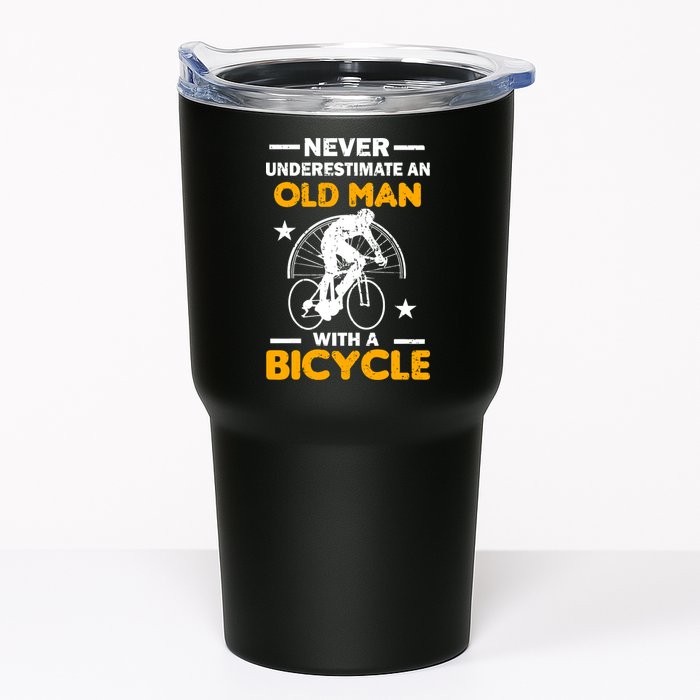 Never Underestimate An Old Man With A Bicycle Tumbler
