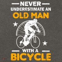 Never Underestimate An Old Man With A Bicycle Cotton Canvas Backpack