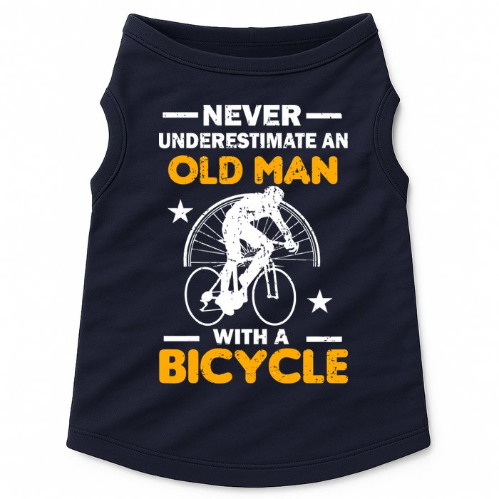 Never Underestimate An Old Man With A Bicycle Doggie Tank