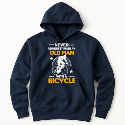 Never Underestimate An Old Man With A Bicycle Hoodie