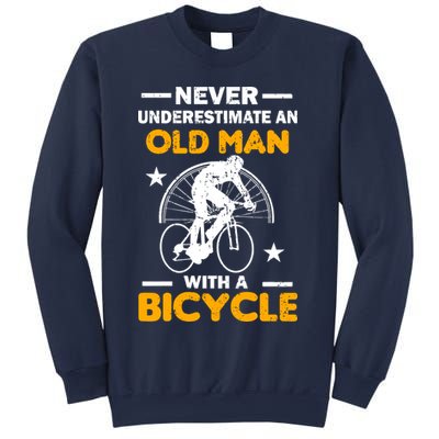 Never Underestimate An Old Man With A Bicycle Sweatshirt
