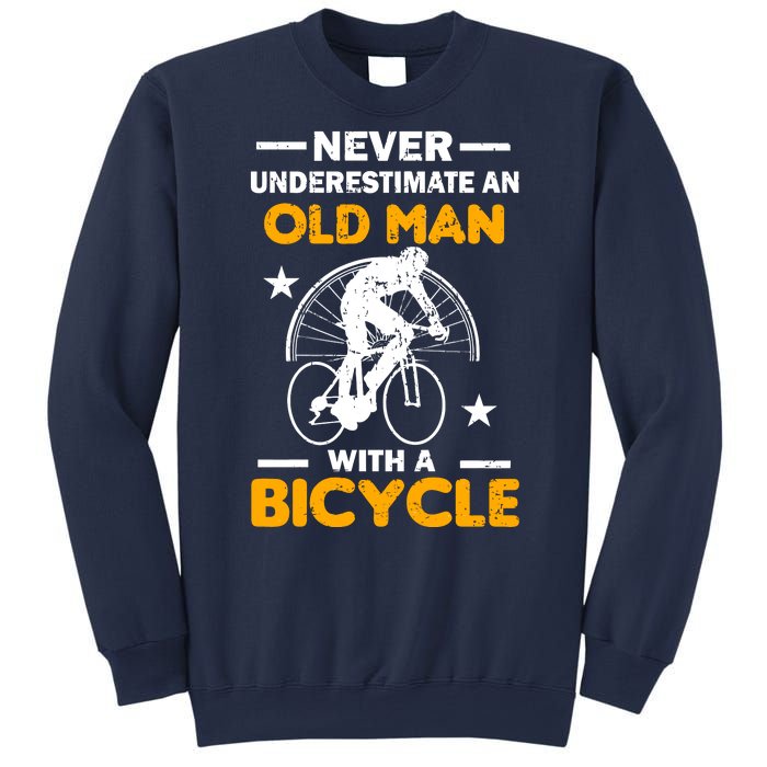 Never Underestimate An Old Man With A Bicycle Sweatshirt