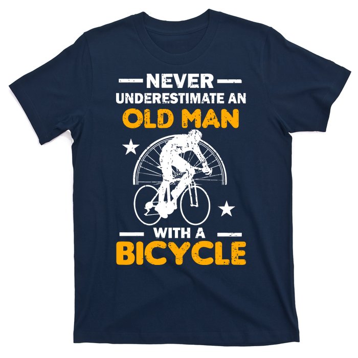 Never Underestimate An Old Man With A Bicycle T-Shirt