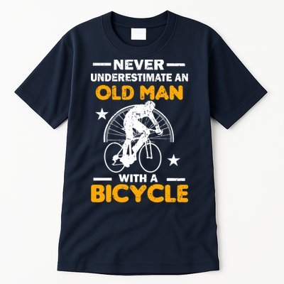Never Underestimate An Old Man With A Bicycle Tall T-Shirt