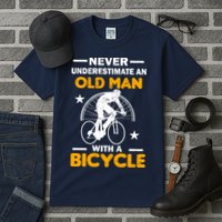 Never Underestimate An Old Man With A Bicycle Tall T-Shirt