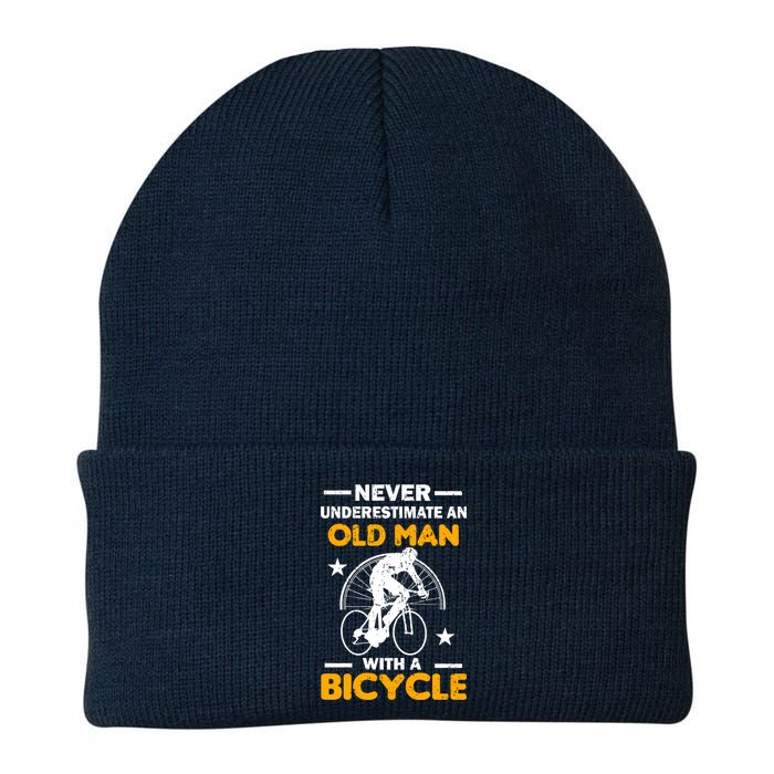 Never Underestimate An Old Man With A Bicycle Knit Cap Winter Beanie