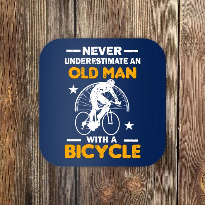 Never Underestimate An Old Man With A Bicycle Coaster