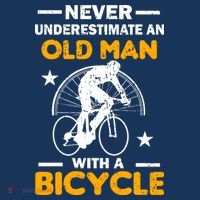 Never Underestimate An Old Man With A Bicycle Cooling Performance Long Sleeve Crew