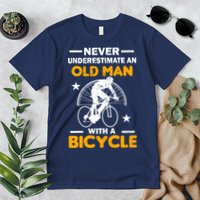 Never Underestimate An Old Man With A Bicycle Premium T-Shirt