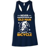 Never Underestimate An Old Man With A Bicycle Womens Tank Top