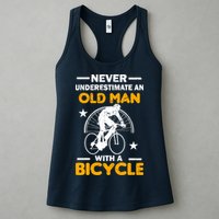 Never Underestimate An Old Man With A Bicycle Womens Tank Top